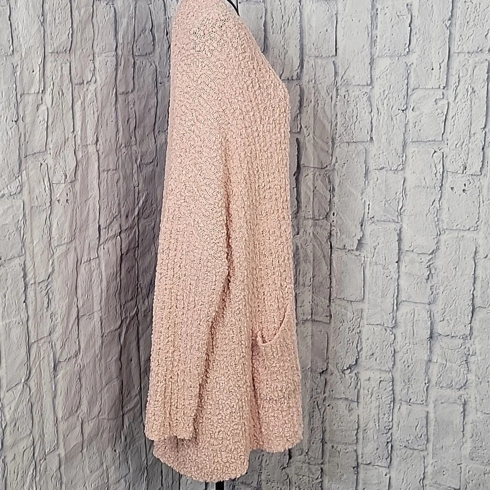 SABRINA LAUREN Pink‎ Fluffy Long Cardigan XL - Picture 5 of 7